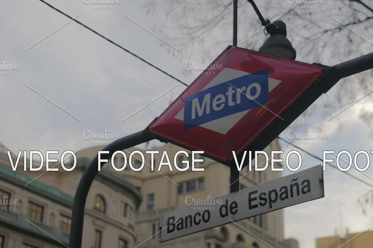 Subway sign Banco de Espana in in Graphics - product preview 8