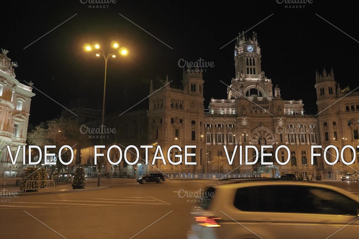 Traffic on Plaza Cibeles with Madrid in Graphics - product preview 8