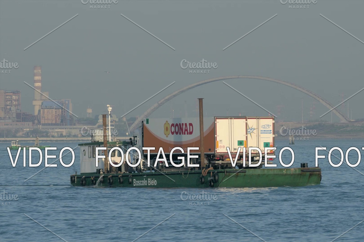 Barge transporting lorries in Graphics - product preview 8