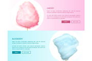 Cherry and Blueberry Cotton Candies