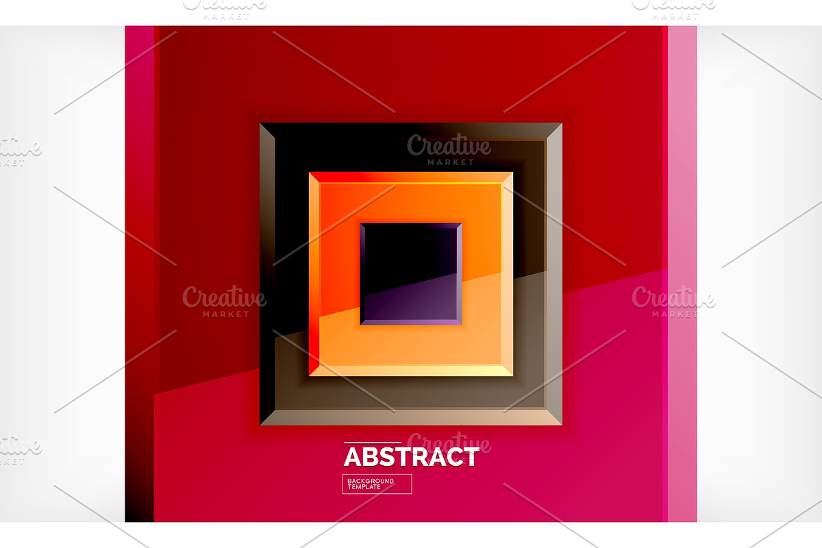 Square abstract background, glossy in Illustrations - product preview 8