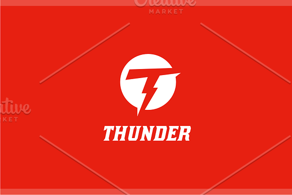 Thunder - T Logo in Logo Templates - product preview 1