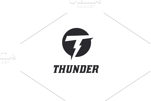 Thunder - T Logo in Logo Templates - product preview 2