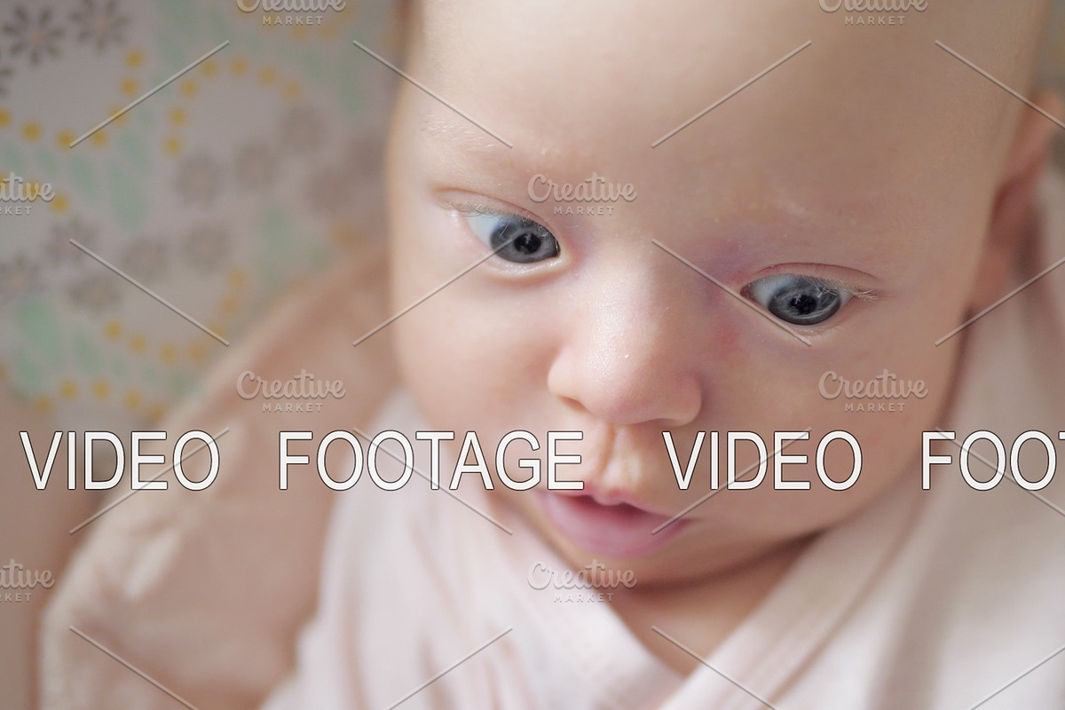 Newborn baby girl portrait in Graphics - product preview 8