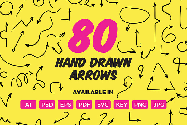 80 Hand Drawn Arrows