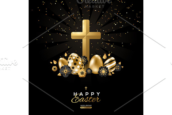 Easter poster with cross