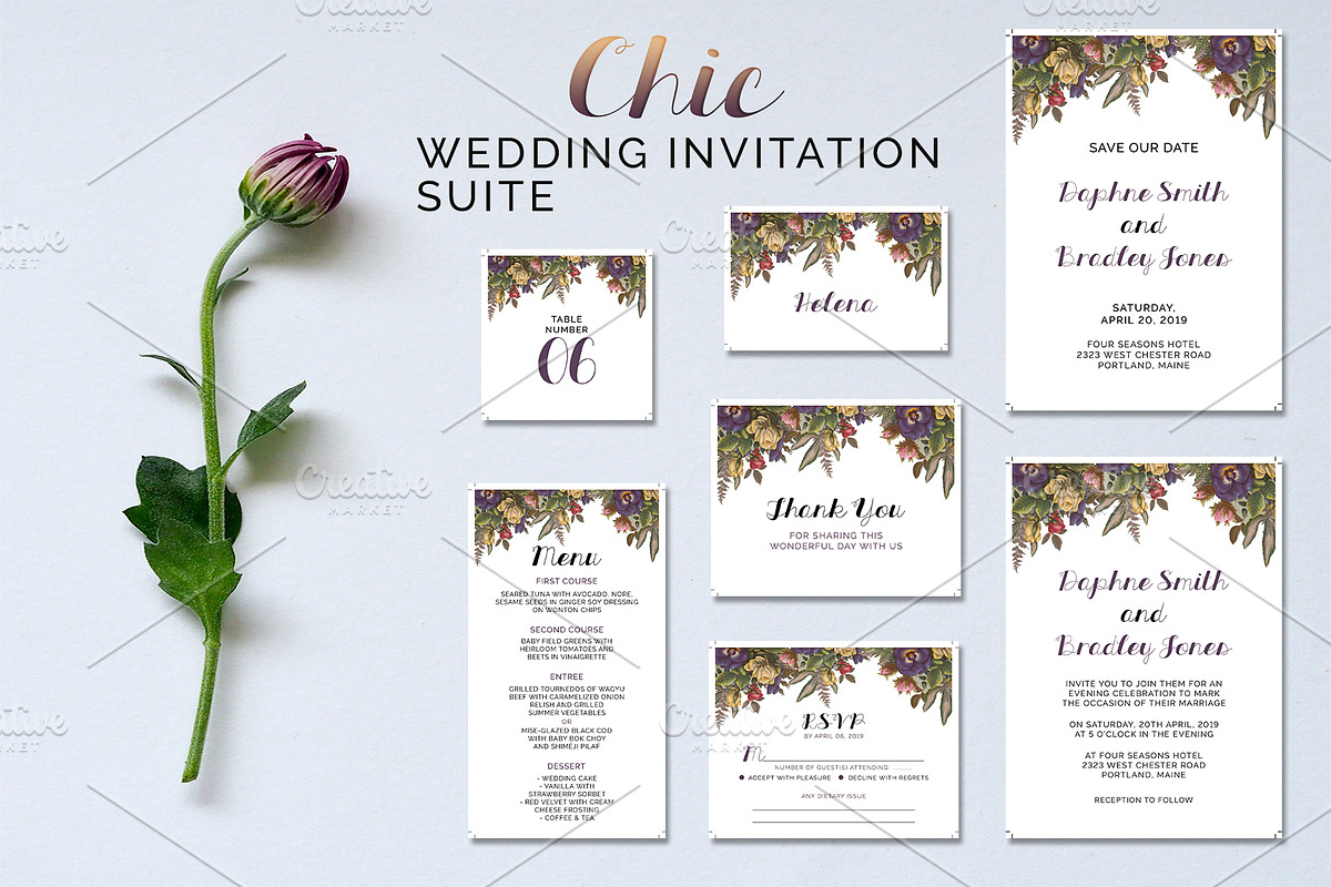 Chic Wedding Suite in Wedding Templates - product preview 8