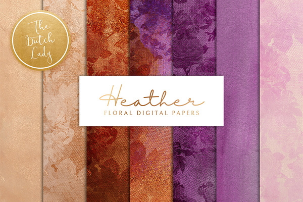 Floral Backgrounds & Paper - Heather