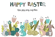 Happy Easter Rabbits