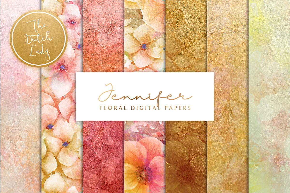 Floral Background & Paper - Jennifer in Patterns - product preview 8