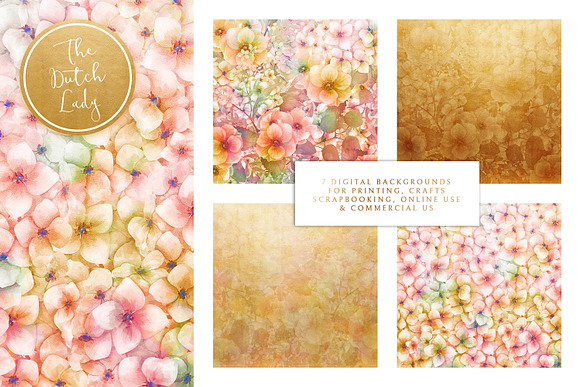 Floral Background & Paper - Jennifer in Patterns - product preview 1