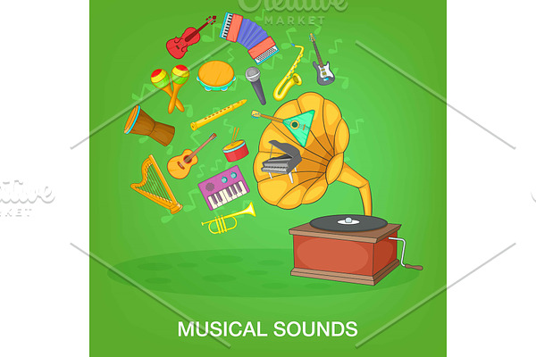 Musical instruments green concept