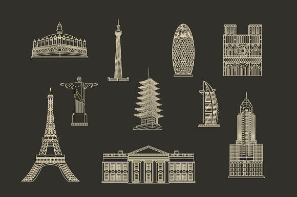 21 Line Buildings in Objects - product preview 4