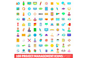 100 project management icons set