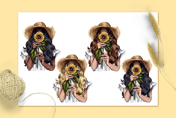 Spring Girl Planner Clipart in Illustrations - product preview 1
