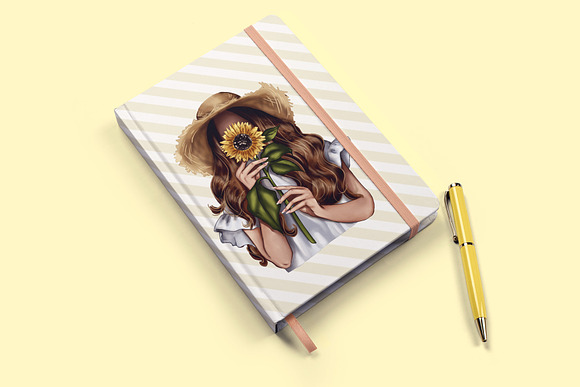 Spring Girl Planner Clipart in Illustrations - product preview 3