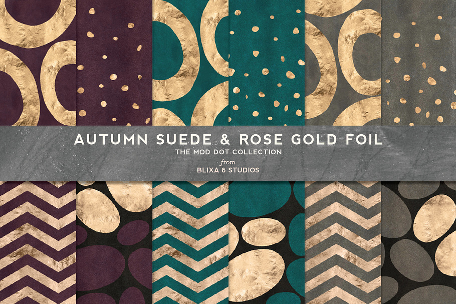 Autumn Suede & Rose Gold Foil