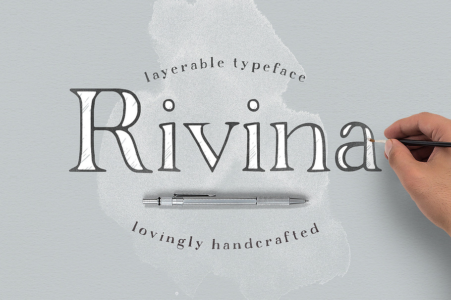 Rivina - Layered Font in Display Fonts - product preview 8
