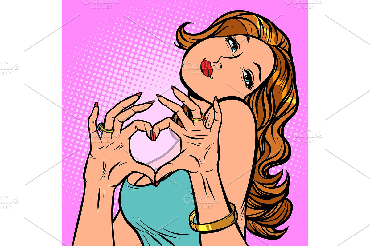 woman hands heart, love and romance in Illustrations - product preview 8