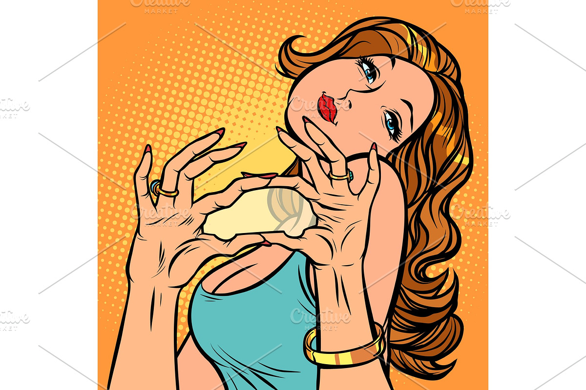Woman dreams of car, hand gesture in Illustrations - product preview 8