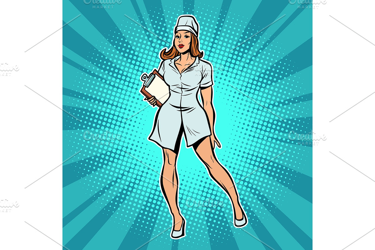 nurse medical worker, doctor in Illustrations - product preview 8