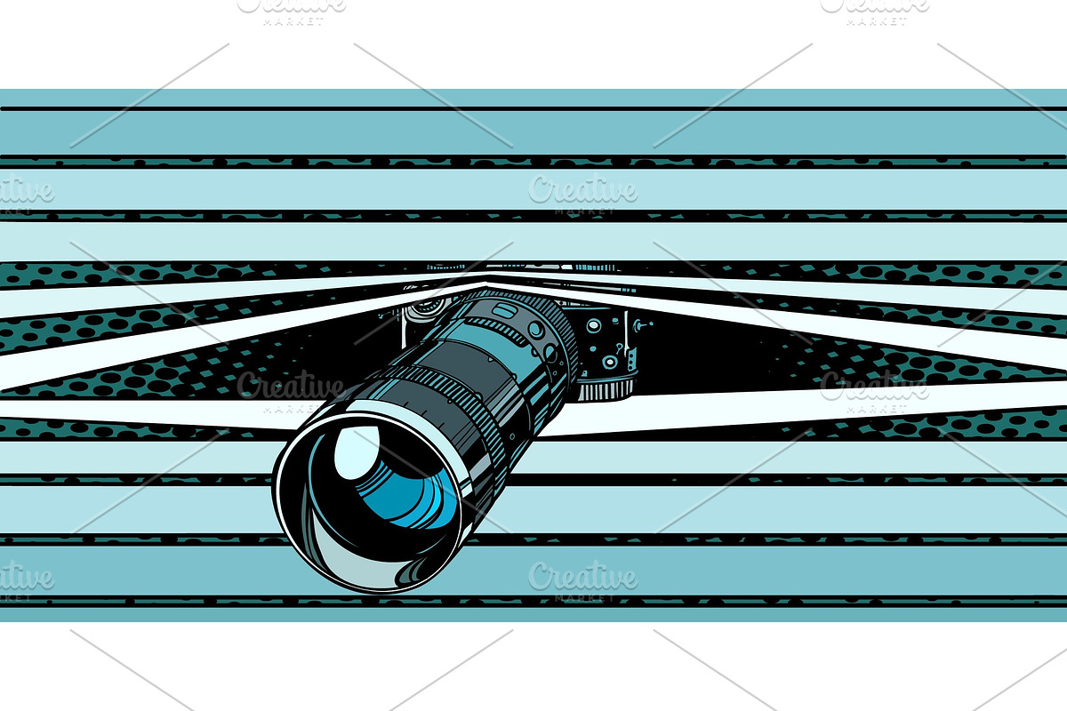 photo camera peeping surveillance in Illustrations - product preview 8