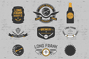 Vector brewery labels.