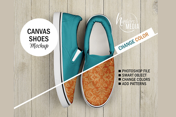 Canvas Shoes Smart Object Mockup