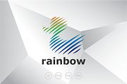 Rainbow Duck Logo Template