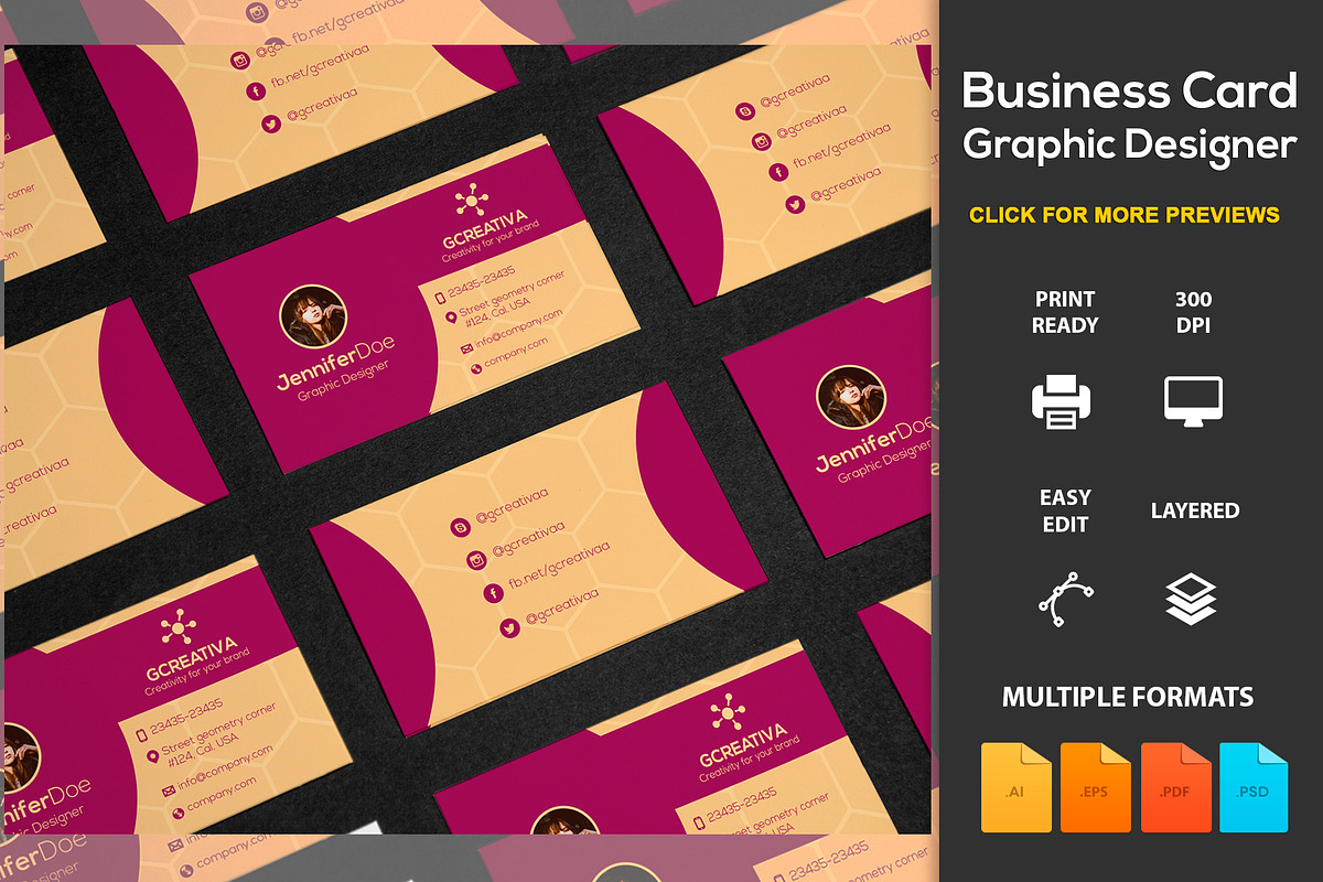 Business Card Graphic Designer in Business Card Templates - product preview 8