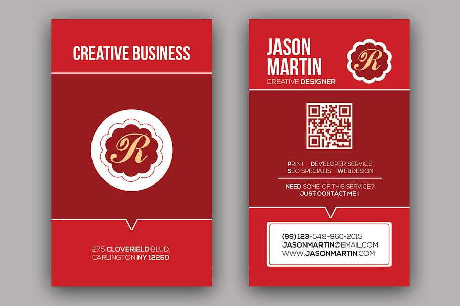 Red Corporate business Card
