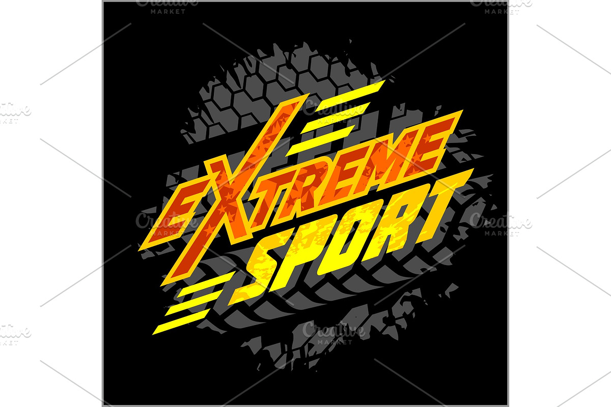 Vector eXtreme sport - moto emblem. in Illustrations - product preview 8