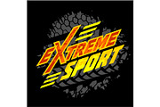Vector eXtreme sport - moto emblem.