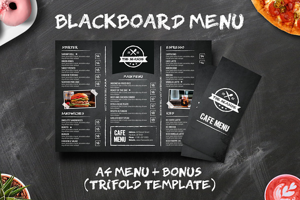 Blackboard Menu + TriFold Menu