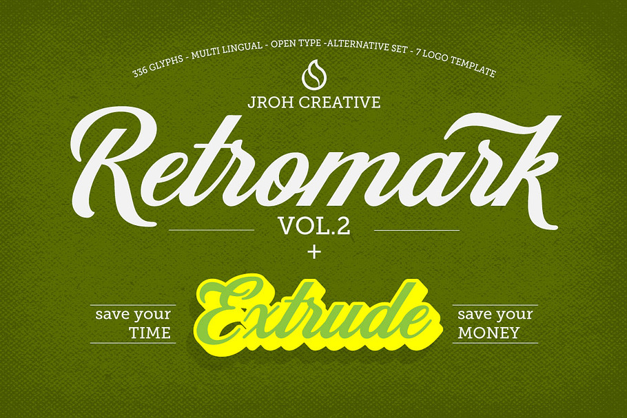 Retromark Vol 2 + Extrude in Script Fonts - product preview 8