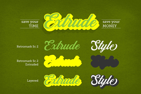 Retromark Vol 2 + Extrude in Script Fonts - product preview 1