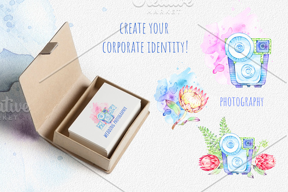 watercolor wedding photography in Illustrations - product preview 5