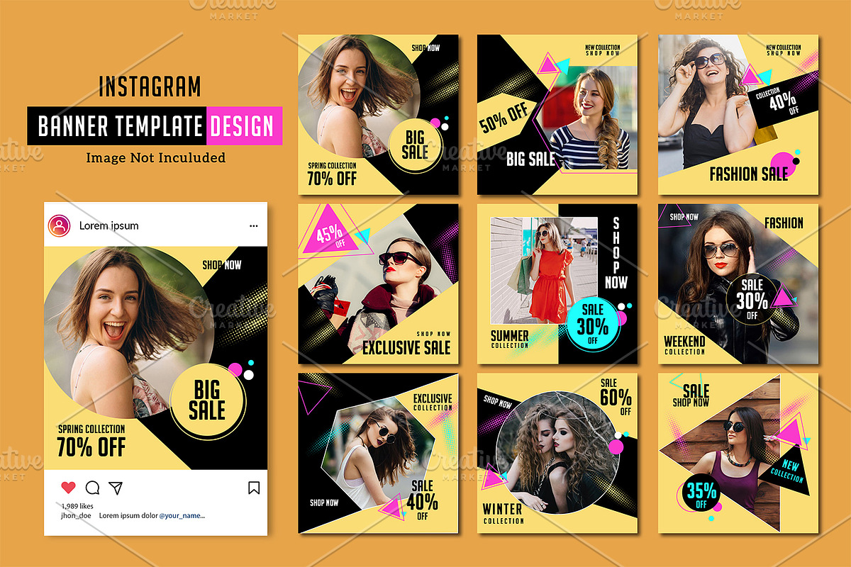 Instagram Fashion Promo Pack V06 in Instagram Templates - product preview 8