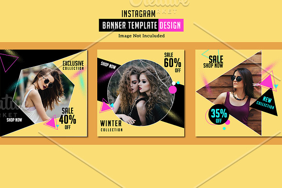 Instagram Fashion Promo Pack V06 in Instagram Templates - product preview 2