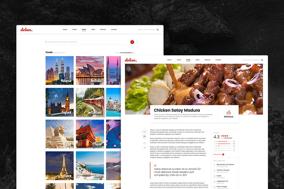 Dolan - Food and Travel Tour PSD in UI Kits and Libraries - product preview 4