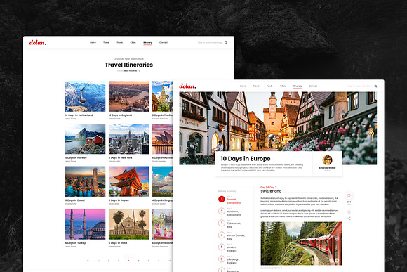 Dolan - Food and Travel Tour PSD in UI Kits and Libraries - product preview 5