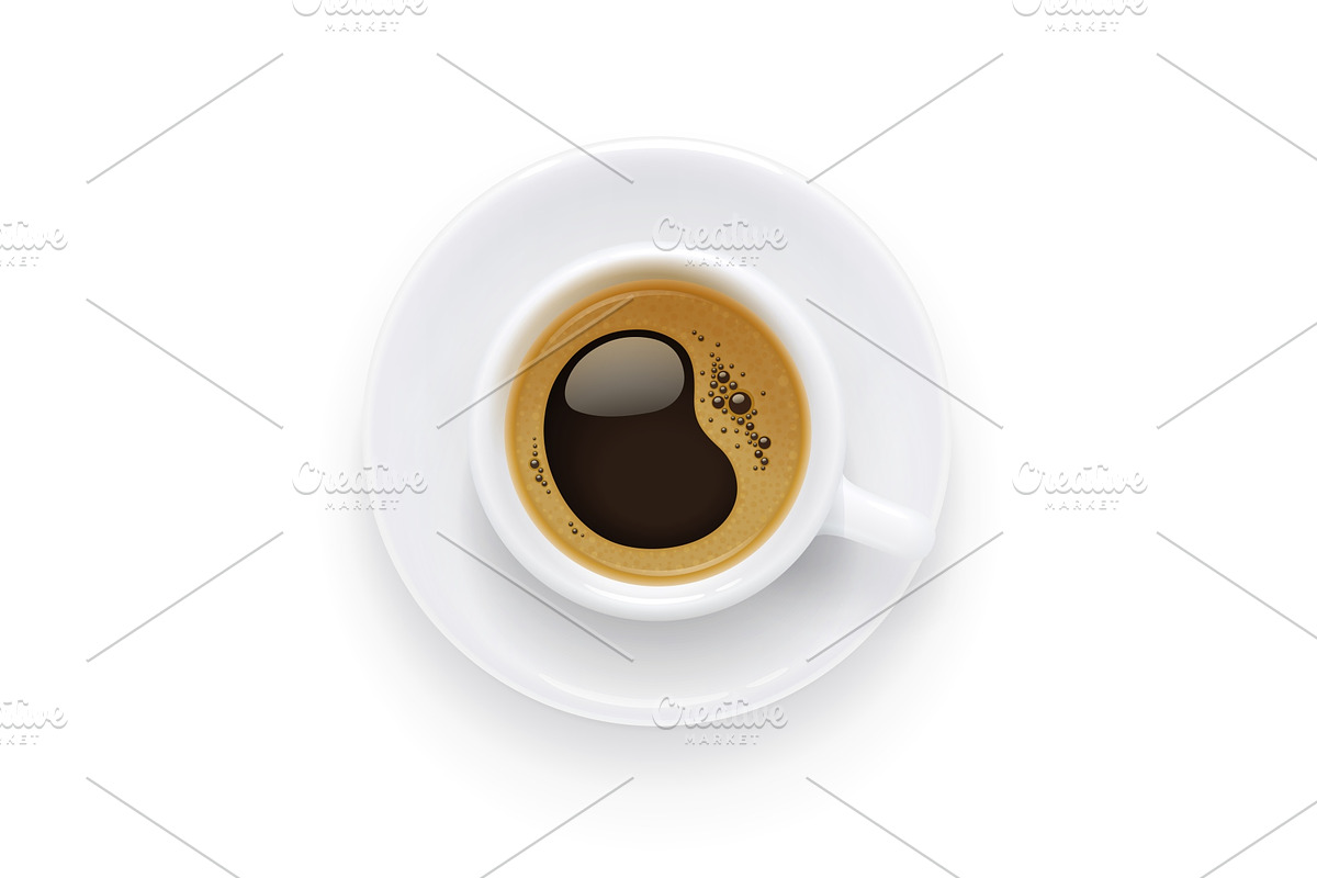 Coffee cup and plate. Aromatic. in Illustrations - product preview 8