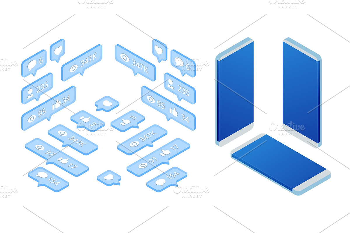 Isometric set of icon like, icon in Illustrations - product preview 8