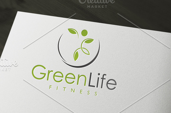Green Life Fitness Logo in Logo Templates - product preview 1