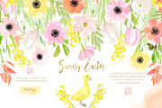 -50% Sunny Easter bunny Watercolor