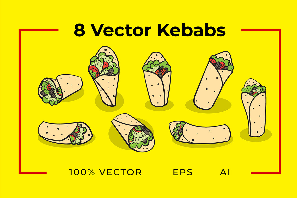 8 Vector Kebabs in Illustrations - product preview 8