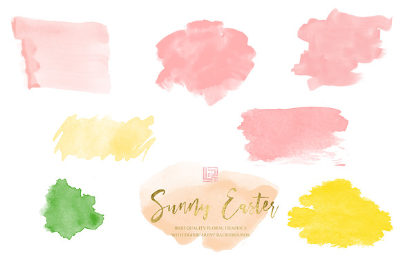 -50% Sunny Easter bunny Watercolor in Illustrations - product preview 14