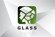 Broken Glass Girl Logo Template