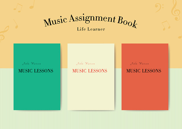 Music Assignment Book/Planner in Stationery Templates - product preview 1