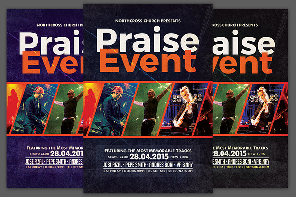 Praise Event Church Flyer
